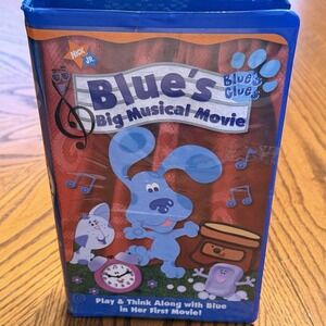 Blue's Big Musical Movie VHS Tape Blue Clamshell Nick Jr. Blue's Clues Paramount